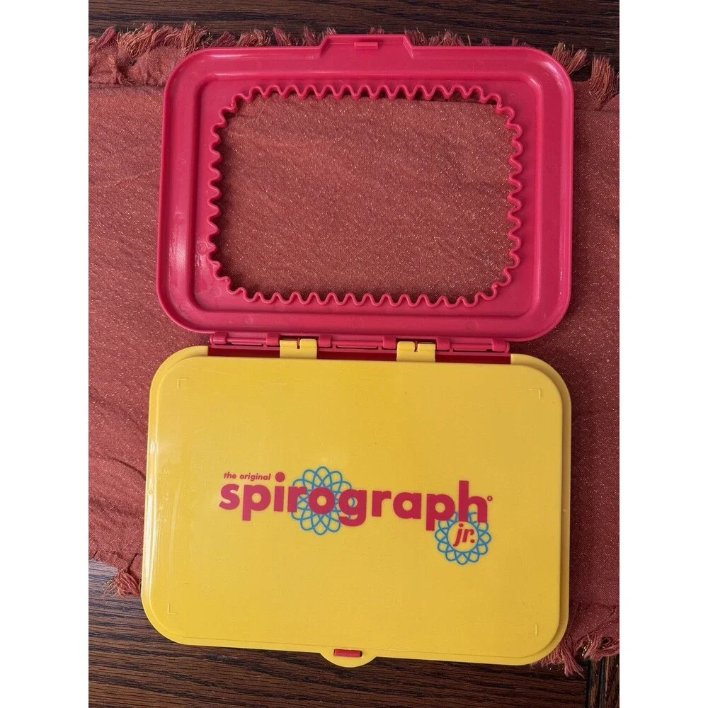 Vintage Kahootz Spirograph Jr Drawing Set Complete Gears Case Preschool Art Toy